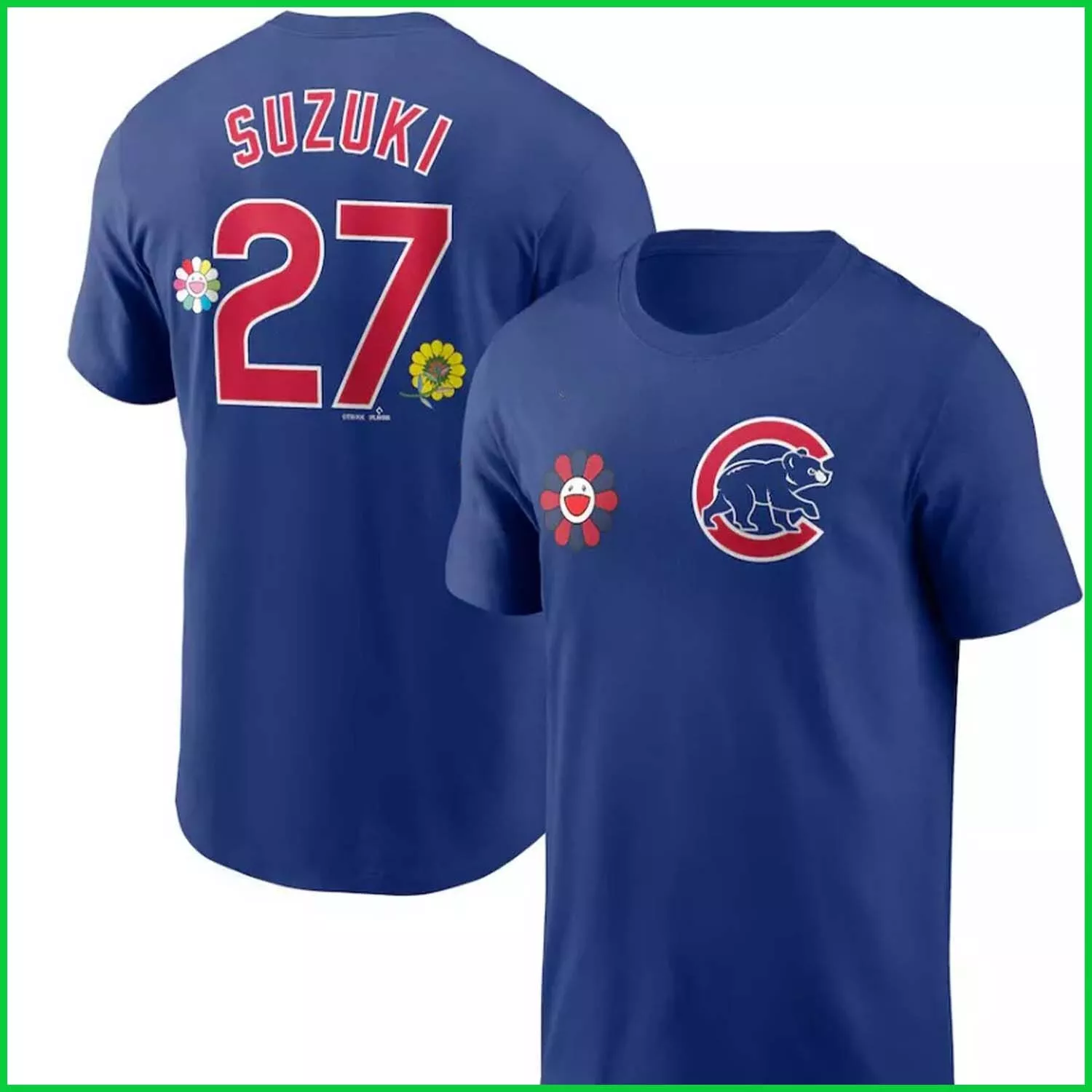 Men Chicago Cubs #27 Suzuki blue 2025 MLB T shirts style 22->mlb t-shirts->Sports Accessory